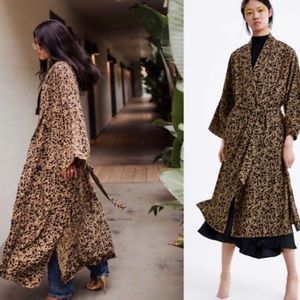 Zara Leopard Trench Coat